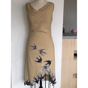 Catherine Malandrino Embroidered Silk Dress
